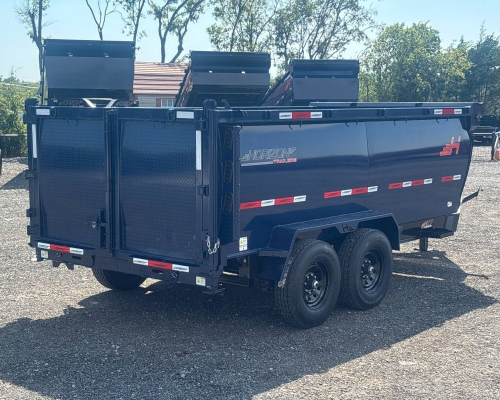 14' HZ7 Dump 48" Sides - 7K Axles - 620 Scissor - Bumper Pull Dump - Dump Trailers - TrailerSwap