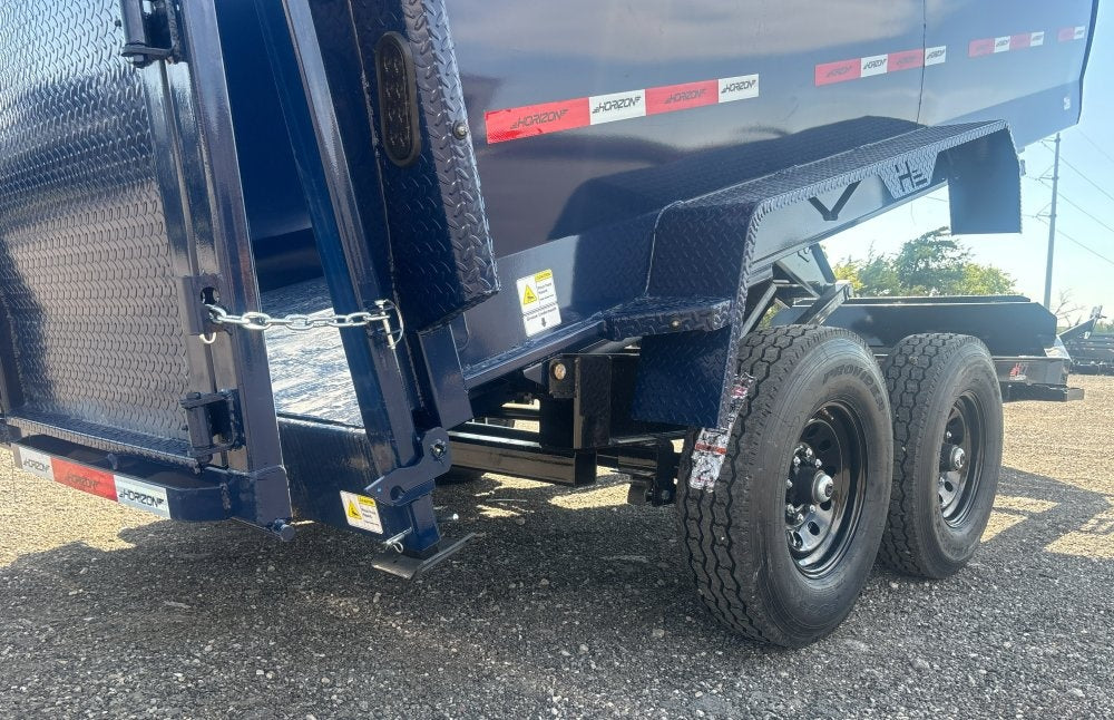 14' HZ7 Dump 48" Sides - 7K Axles - 620 Scissor - Bumper Pull Dump - Dump Trailers - TrailerSwap