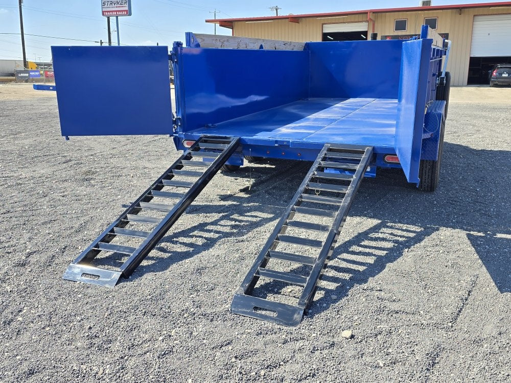 14' LPT BP Low Profile Dump Trailer - 8k Axles - Telescopic - Bumper Pull Dump - Dump Trailers - TrailerSwap