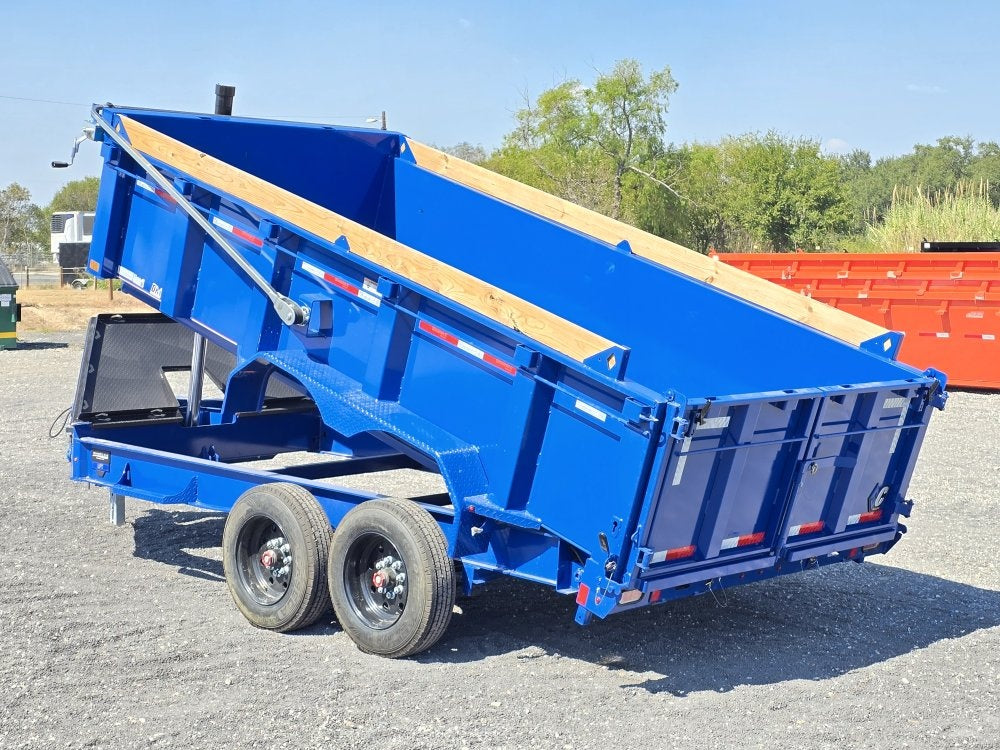 14' LPT BP Low Profile Dump Trailer - 8k Axles - Telescopic - Bumper Pull Dump - Dump Trailers - TrailerSwap