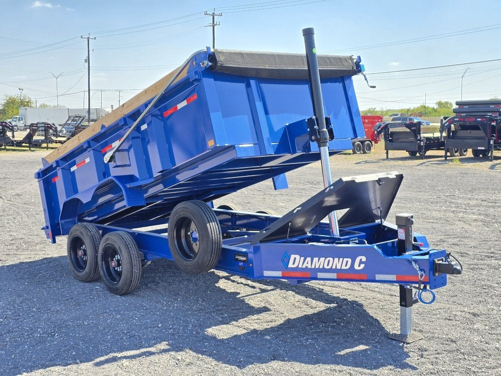14' LPT BP Low Profile Dump Trailer - 8k Axles - Telescopic - Bumper Pull Dump - Dump Trailers - TrailerSwap