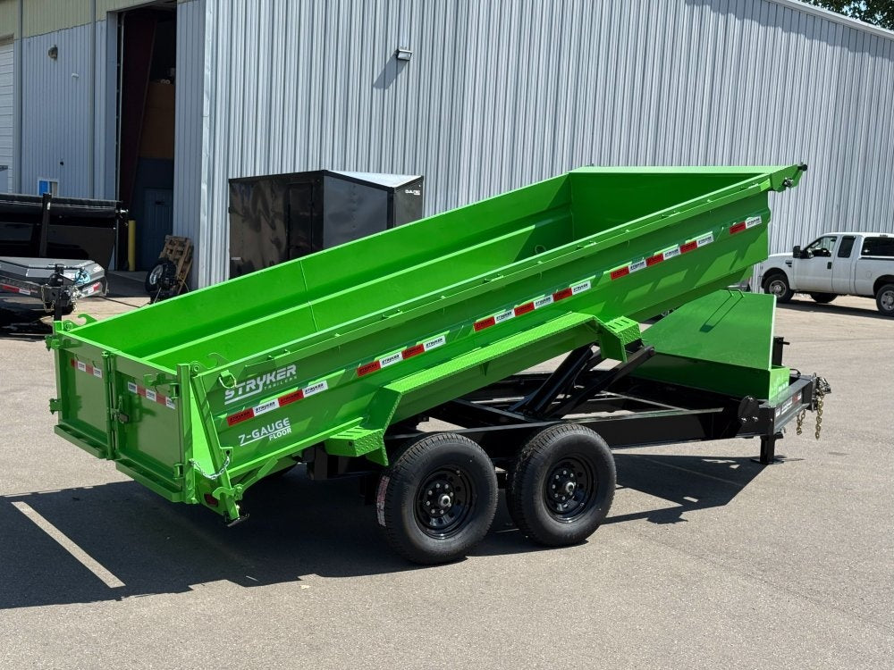 14' SDT Dump Trailer 24" Side Walls - 521 Scissor Lift - 3 Way Gate - Bumper Pull Dump - Dump Trailers - TrailerSwap