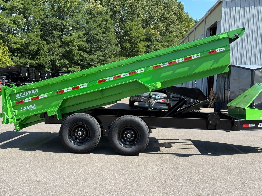 14' SDT Dump Trailer 24" Side Walls - 521 Scissor Lift - 3 Way Gate - Bumper Pull Dump - Dump Trailers - TrailerSwap