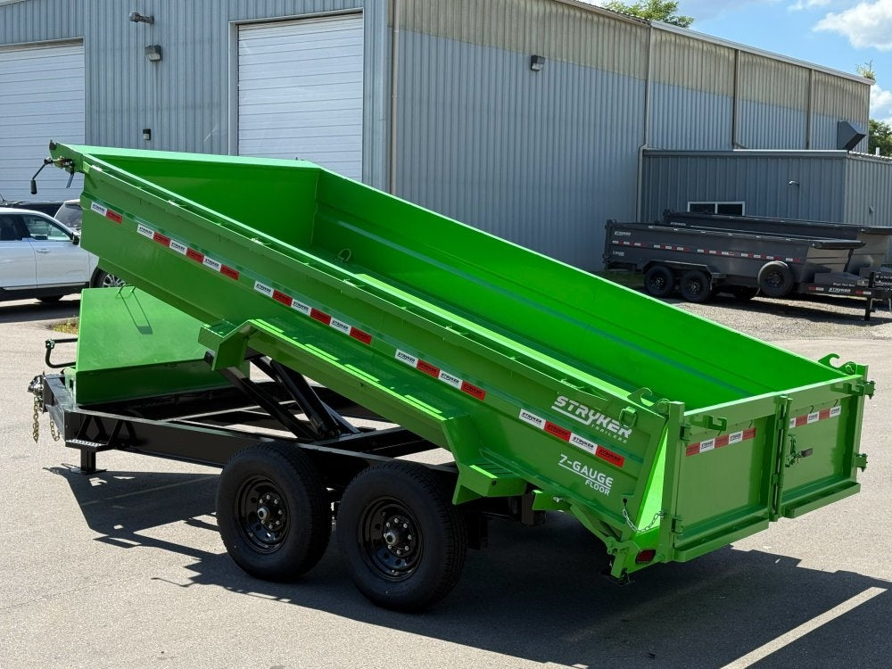 14' SDT Dump Trailer 24" Side Walls - 521 Scissor Lift - 3 Way Gate - Bumper Pull Dump - Dump Trailers - TrailerSwap