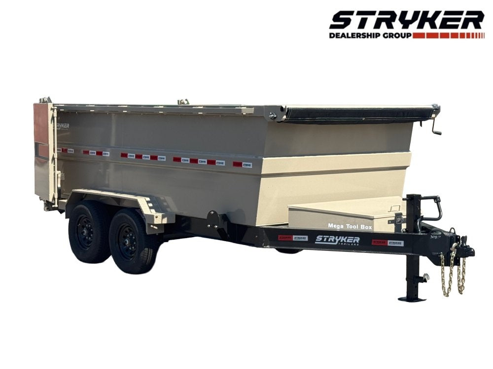 14' SDT Dump Trailer 48" Side Walls - 620 Scissor Lift - 3 Way Gate - Bumper Pull Dump - Dump Trailers - TrailerSwap
