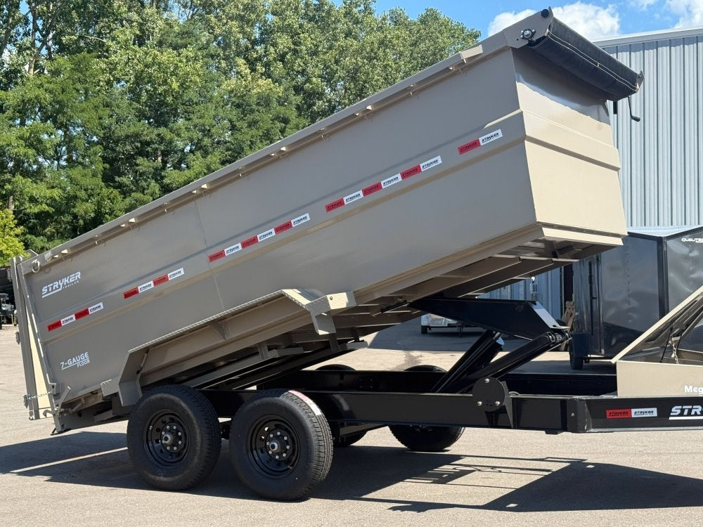 14' SDT Dump Trailer 48" Side Walls - 620 Scissor Lift - 3 Way Gate - Bumper Pull Dump - Dump Trailers - TrailerSwap