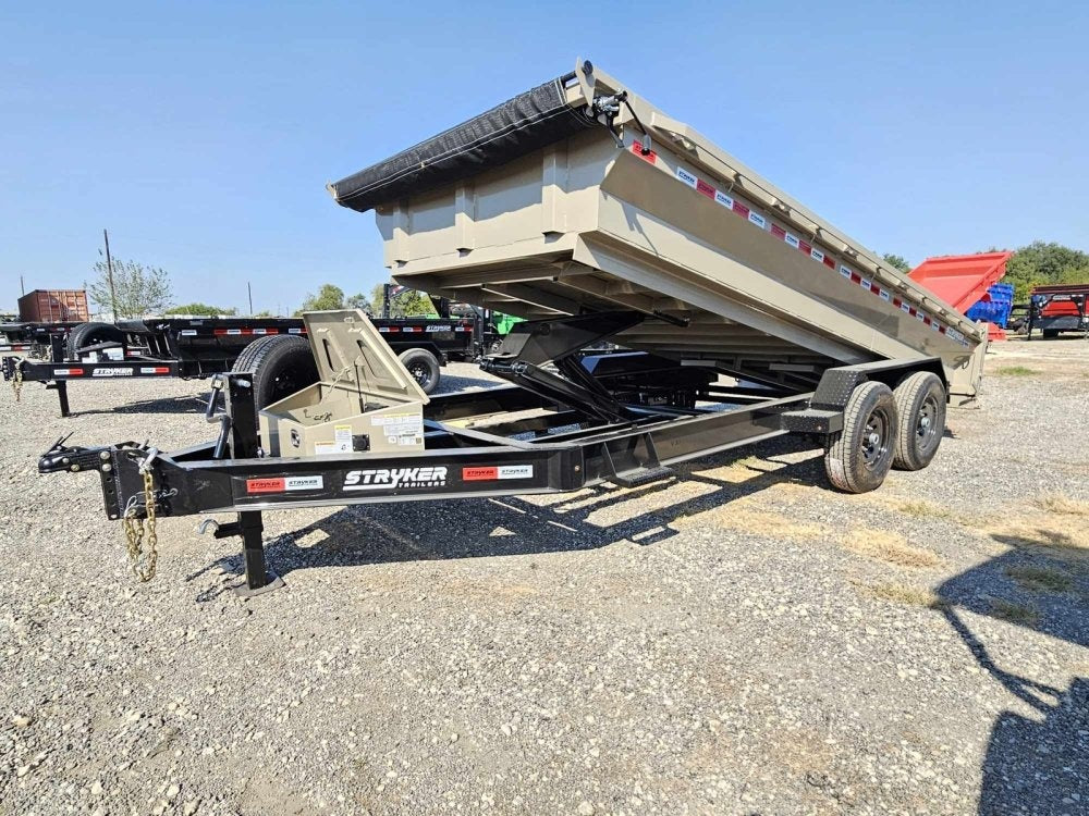 14' Stryker EDT Bumper Pull Dump Trailer 20" Side Walls - (2) 7k Axles - Bumper Pull Dump - Dump Trailers - TrailerSwap