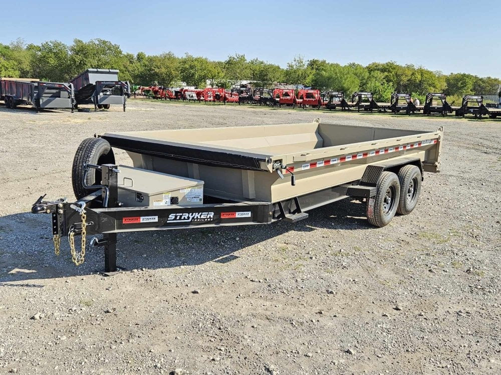 14' Stryker EDT Bumper Pull Dump Trailer 20" Side Walls - (2) 7k Axles - Bumper Pull Dump - Dump Trailers - TrailerSwap