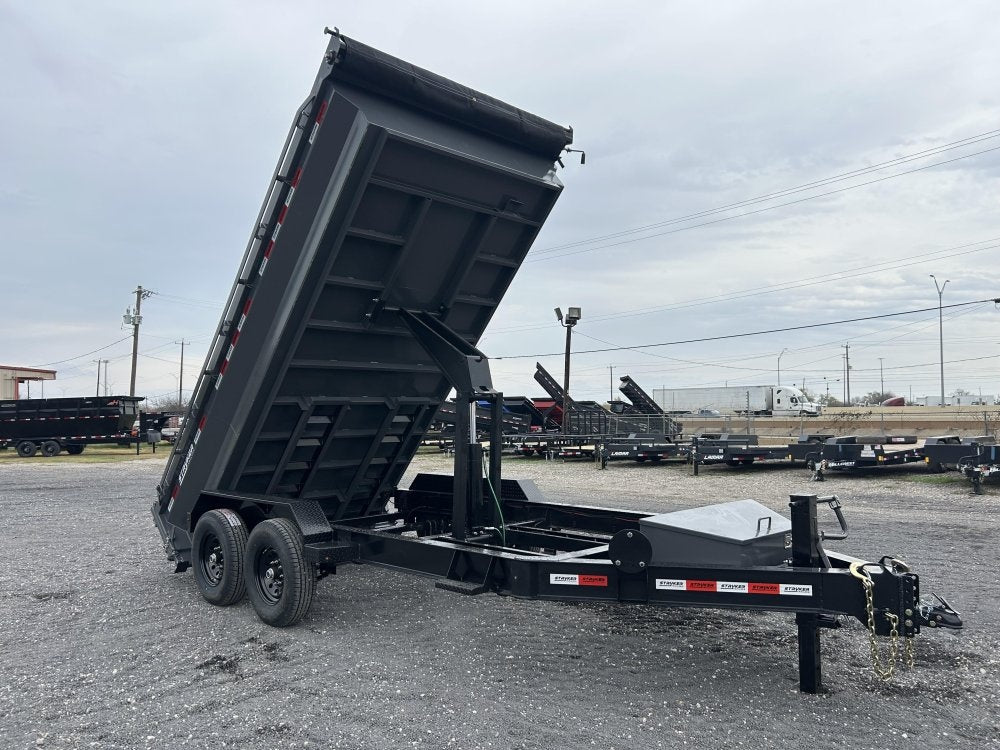 14' Stryker EDT Bumper Pull Dump Trailer 20" Side Walls - (2) 7k Axles - Bumper Pull Dump - Dump Trailers - TrailerSwap