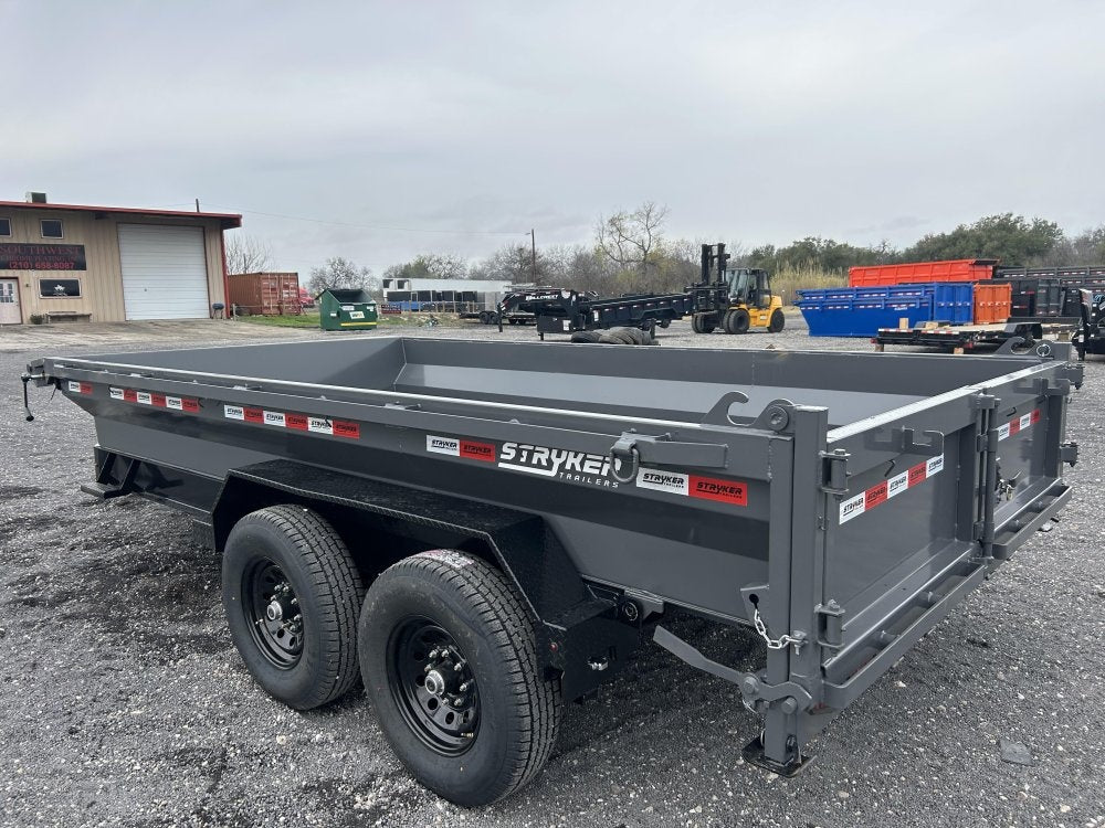 14' Stryker EDT Bumper Pull Dump Trailer 20" Side Walls - (2) 7k Axles - Bumper Pull Dump - Dump Trailers - TrailerSwap
