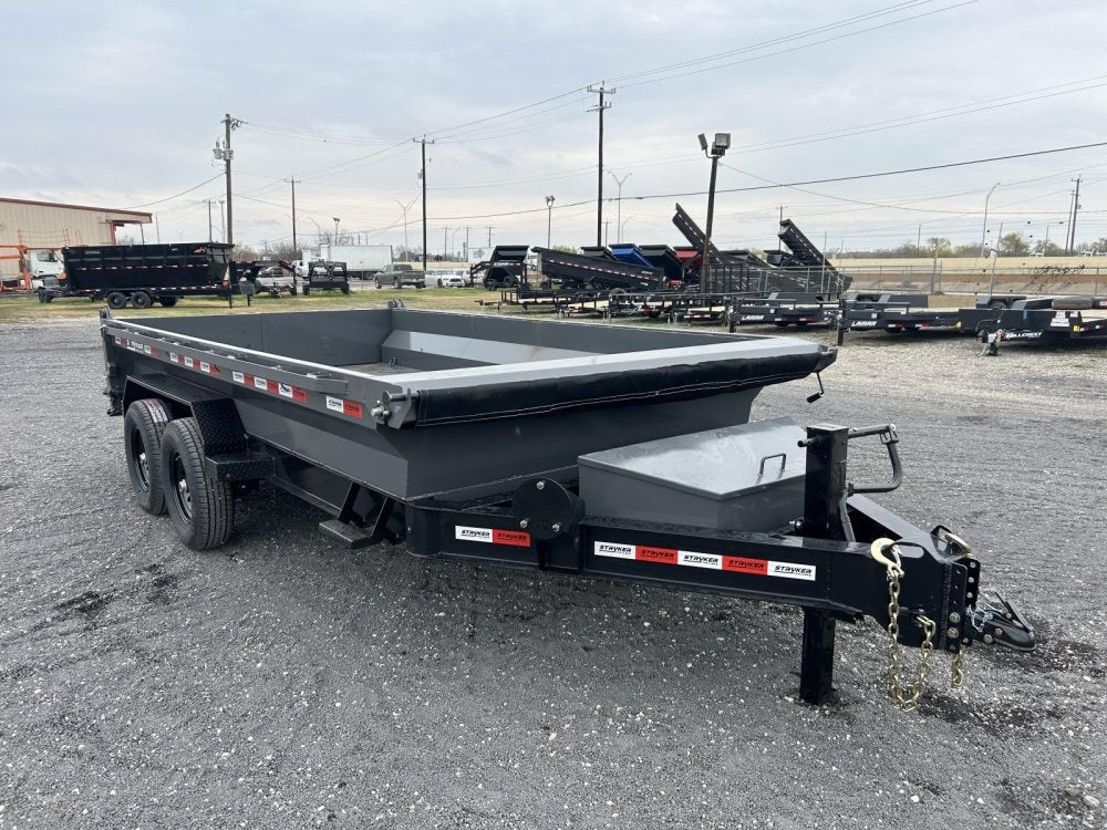 14' Stryker EDT Bumper Pull Dump Trailer 20" Side Walls - (2) 7k Axles - Bumper Pull Dump - Dump Trailers - TrailerSwap
