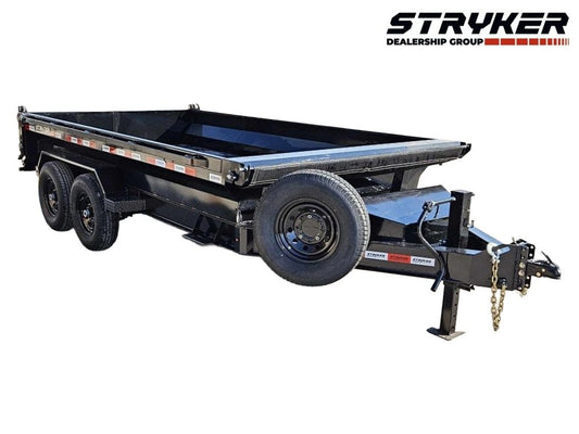 14' Stryker EDT Bumper Pull Dump Trailer 20" Side Walls - (2) 7k Axles - Bumper Pull Dump - Dump Trailers - TrailerSwap