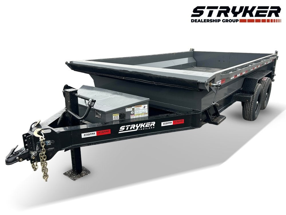 14' Stryker EDT Bumper Pull Dump Trailer 20" Side Walls - (2) 7k Axles - Bumper Pull Dump - Dump Trailers - TrailerSwap