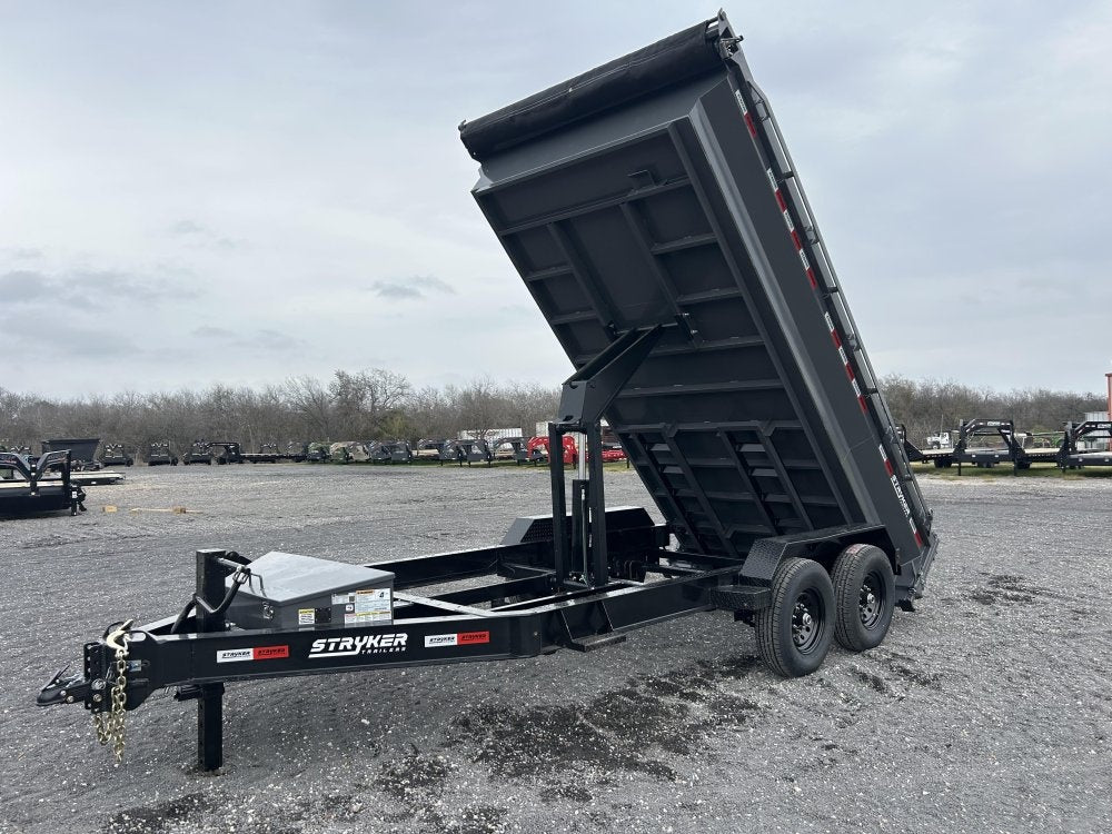 14' Stryker EDT Bumper Pull Dump Trailer 20" Side Walls - (2) 7k Axles - Bumper Pull Dump/Dump Trailers - Stryker Dealership Group