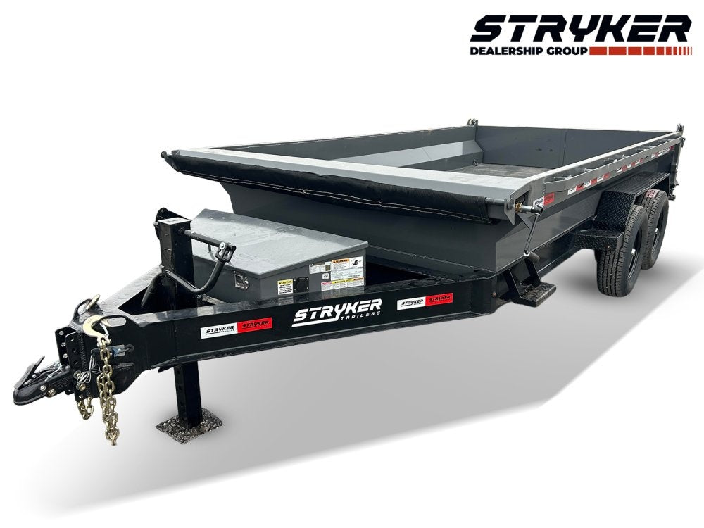 14' Stryker EDT Bumper Pull Dump Trailer 20" Side Walls - (2) 7k Axles - Bumper Pull Dump/Dump Trailers - Stryker Dealership Group