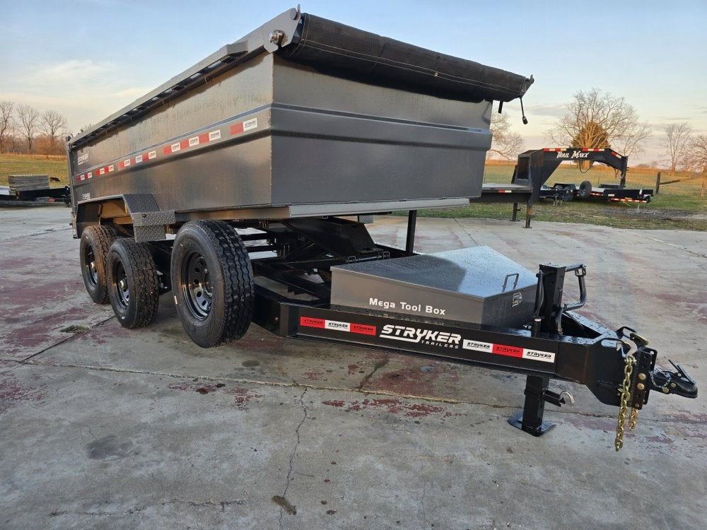 14' Stryker SDT Bumper Pull Dump Trailer 36" Side Walls - (2) 7k Axles - Bumper Pull Dump - Dump Trailers - TrailerSwap