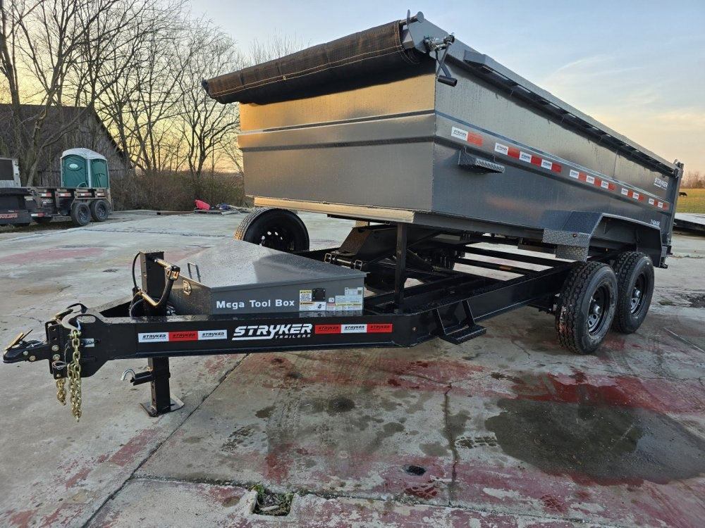 14' Stryker SDT Bumper Pull Dump Trailer 36" Side Walls - (2) 7k Axles - Bumper Pull Dump - Dump Trailers - TrailerSwap