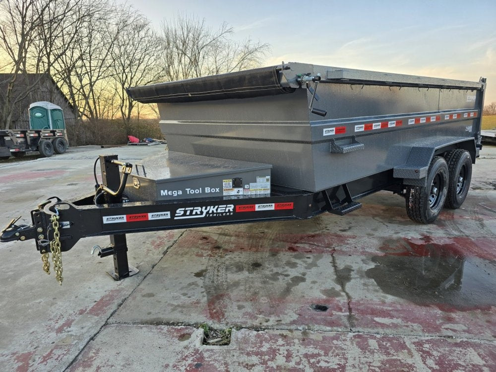 14' Stryker SDT Bumper Pull Dump Trailer 36" Side Walls - (2) 7k Axles - Bumper Pull Dump - Dump Trailers - TrailerSwap