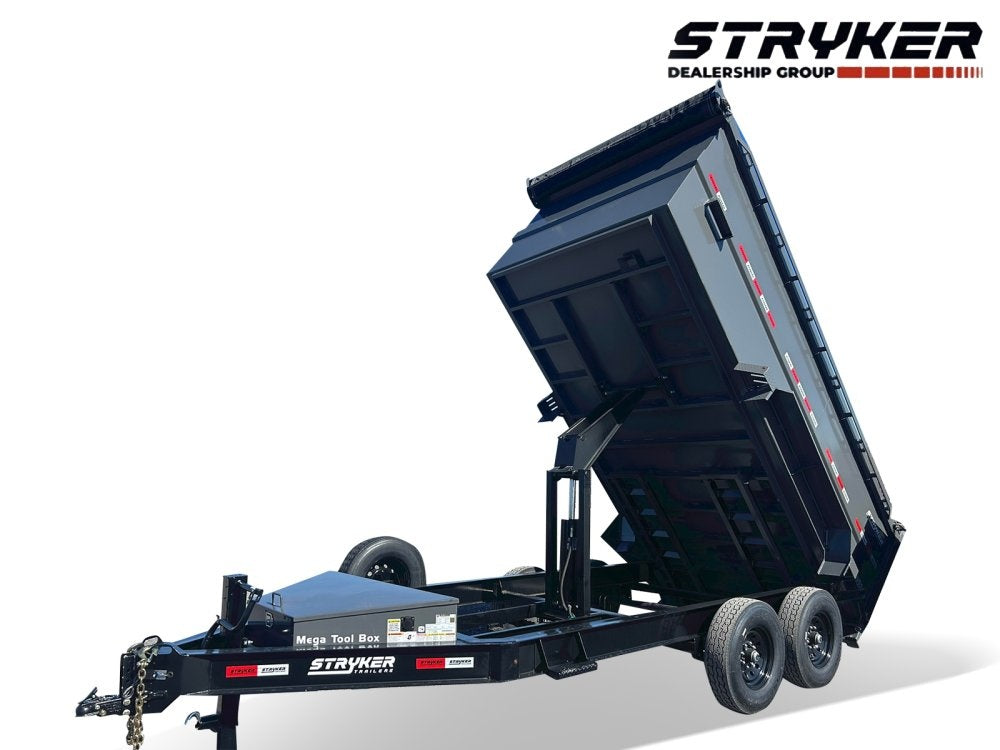 14' Stryker SDT Bumper Pull Dump Trailer 48" Side Walls - (2) 7k Axles - Bumper Pull Dump - Dump Trailers - TrailerSwap