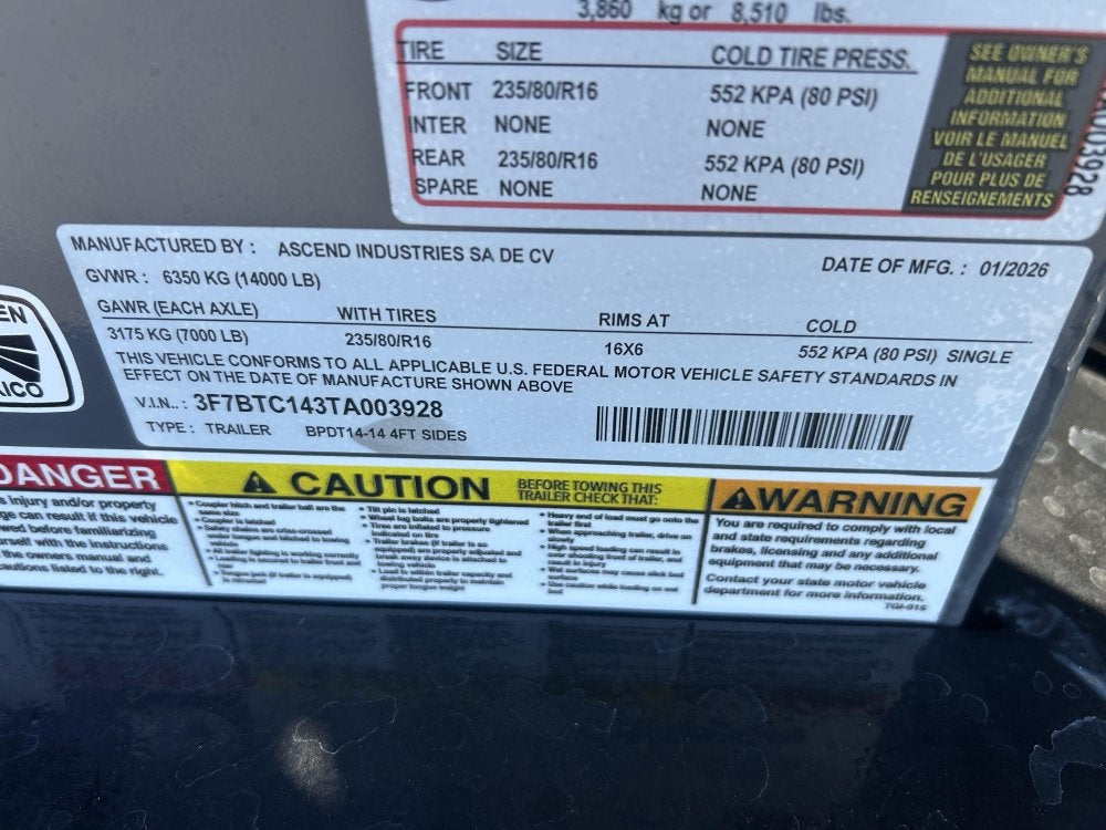 14' Stryker SDT Bumper Pull Dump Trailer 48" Side Walls - (2) 7k Axles - Bumper Pull Dump - Dump Trailers - TrailerSwap