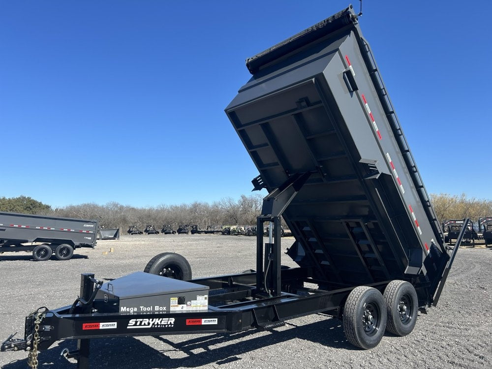 14' Stryker SDT Bumper Pull Dump Trailer 48" Side Walls - (2) 7k Axles - Bumper Pull Dump - Dump Trailers - TrailerSwap