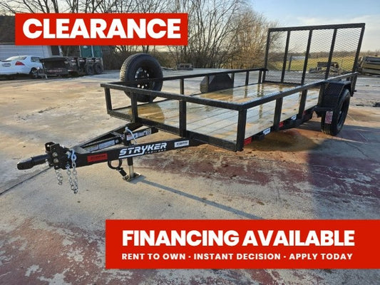 14' Utility Trailer (1) 3.5K Axle, 77" Wide 4' Gate - Utility & SXS - TrailerSwap