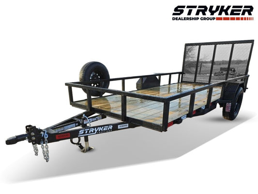 14' Utility Trailer (1) 3.5K Axle, 77" Wide 4' Gate - Utility & SXS - TrailerSwap
