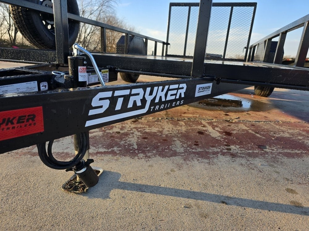 14' Utility Trailer (2) 3.5K Axles, 77" Wide, Side Ramps and 4' Gate - Utility & SXS - TrailerSwap