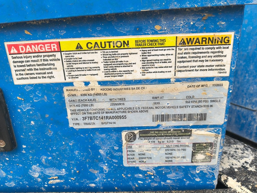 14' x 7' Ascend Bumper Pull Dump - Bumper Pull Dump - Dump Trailers - TrailerSwap