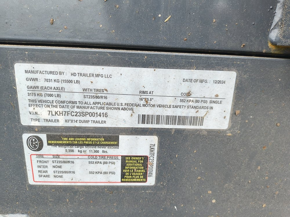14' x 83" HD Trailers Bumper Pull Dump - Bumper Pull Dump - Dump Trailers - TrailerSwap