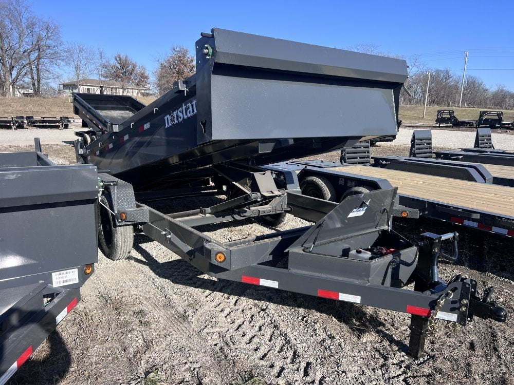 14' x 83" Iron Bull DTB Bumper Pull Dump Trailer 20" Side Walls - (2) 7,000 lb Axles - Dump Trailers/Dump Trailers - Stryker Dealership Group