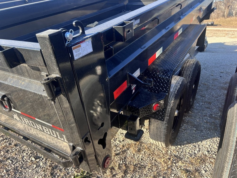 14' x 83" Iron Bull DTB Bumper Pull Dump Trailer 24" Side Walls - (2) 7,000 lb Axles, Telescopic - Bumper Pull Dump - Dump Trailers - Stryker Dealership Group