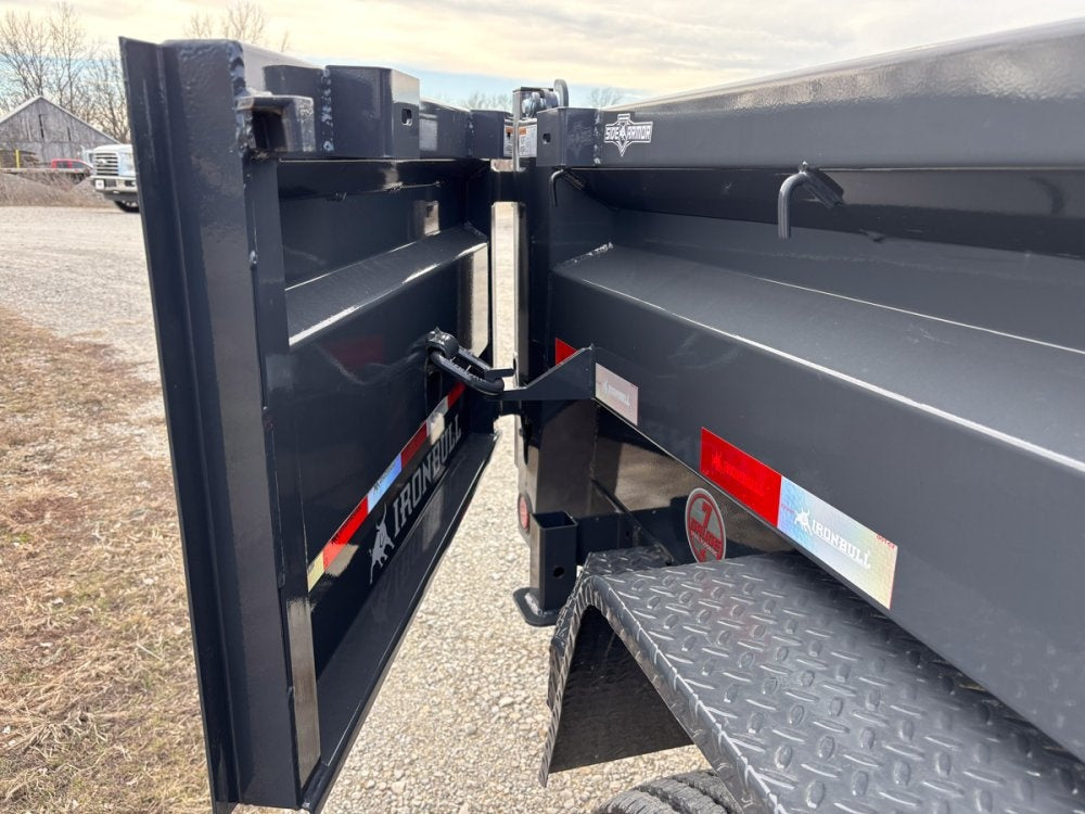 14' x 83" Iron Bull DWB Bumper Pull Dump Trailer 24" Side Walls - (2) 7,000 lb Axles - Bumper Pull Dump - Dump Trailers - TrailerSwap