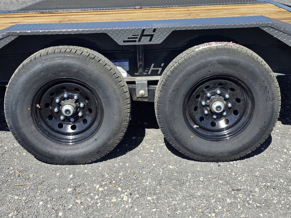 EHZ 20' x 83" BP EQUIPMENT TRAILER (2) 7K Axles, Mega Ramps, 14 Ply Tires 13435