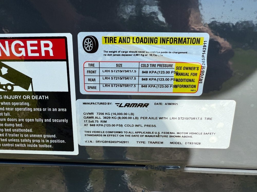 16' DT GN Dump 36" Sides - 8K Axles - Telescopic Lift - Gooseneck Dump - Dump Trailers - TrailerSwap