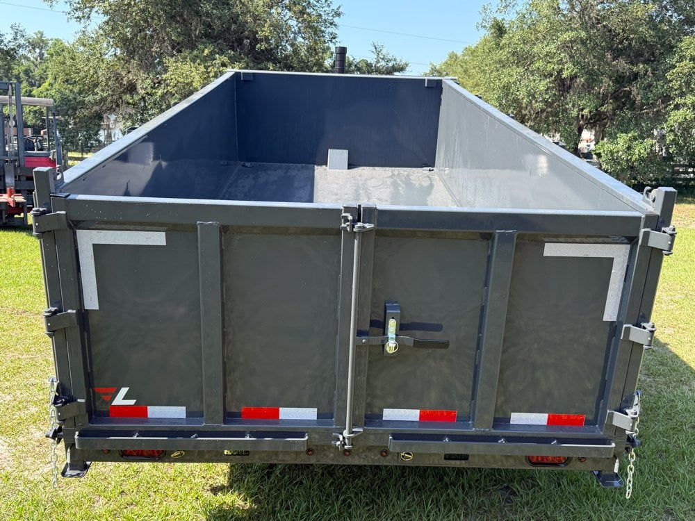 16' DT GN Dump 36" Sides - 8K Axles - Telescopic Lift - Gooseneck Dump - Dump Trailers - TrailerSwap