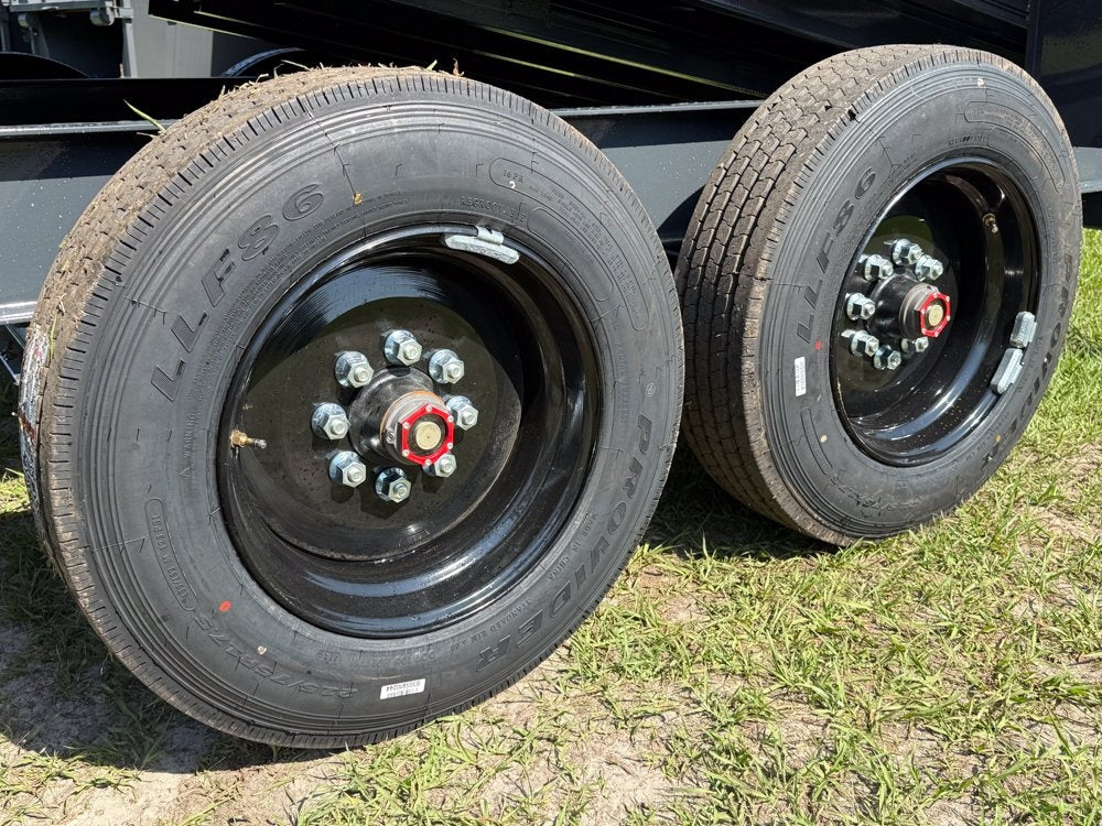 16' DT GN Dump 36" Sides - 8K Axles - Telescopic Lift - Gooseneck Dump - Dump Trailers - TrailerSwap