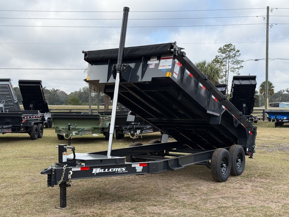 16' Dump Trailer 24" Side Walls - Telescopic Lift - Bumper Pull Dump - Dump Trailers - TrailerSwap