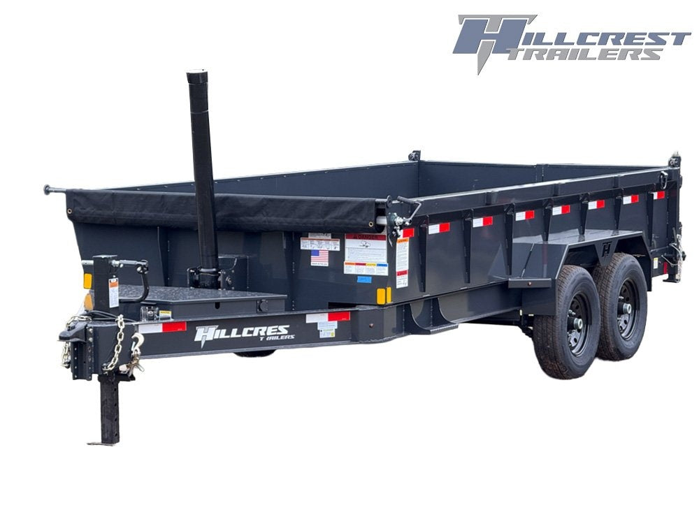 16' Dump Trailer 24" Side Walls - Telescopic Lift - Bumper Pull Dump - Dump Trailers - TrailerSwap