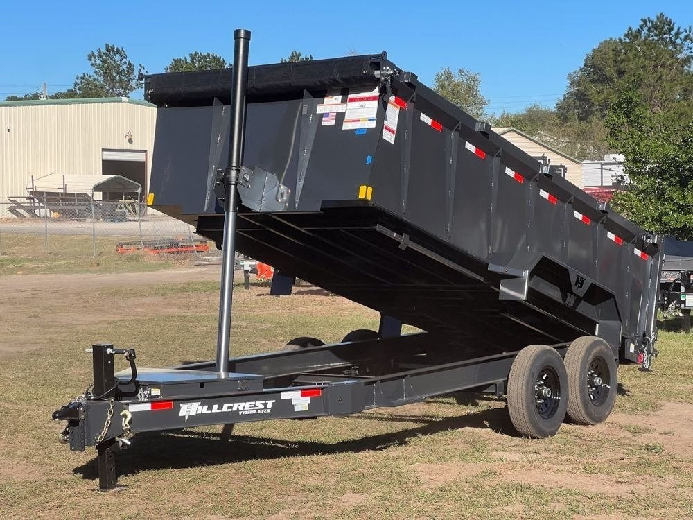 16' Dump Trailer 40" Side Walls - Telescopic Lift - Bumper Pull Dump - Dump Trailers - TrailerSwap