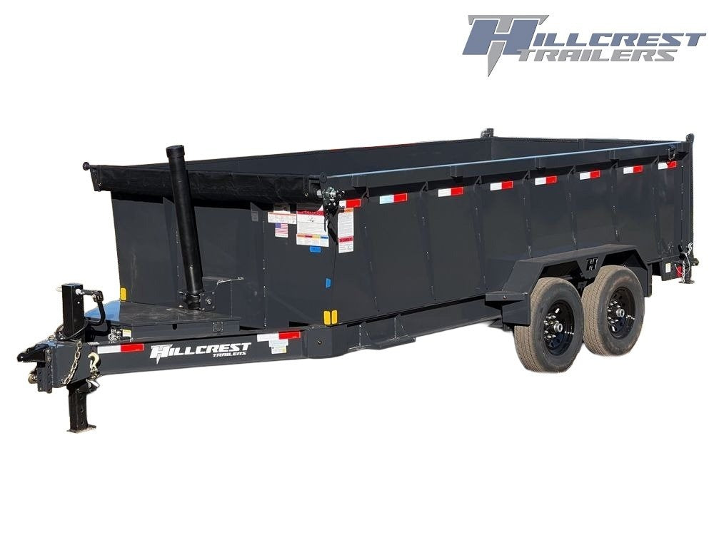 16' Dump Trailer 40" Side Walls - Telescopic Lift - Bumper Pull Dump - Dump Trailers - TrailerSwap