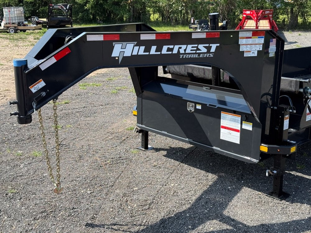 16' Dump Trailer GN 24" Side Walls - Telescopic Lift - 8k Axles - Gooseneck Dump - Dump Trailers - TrailerSwap