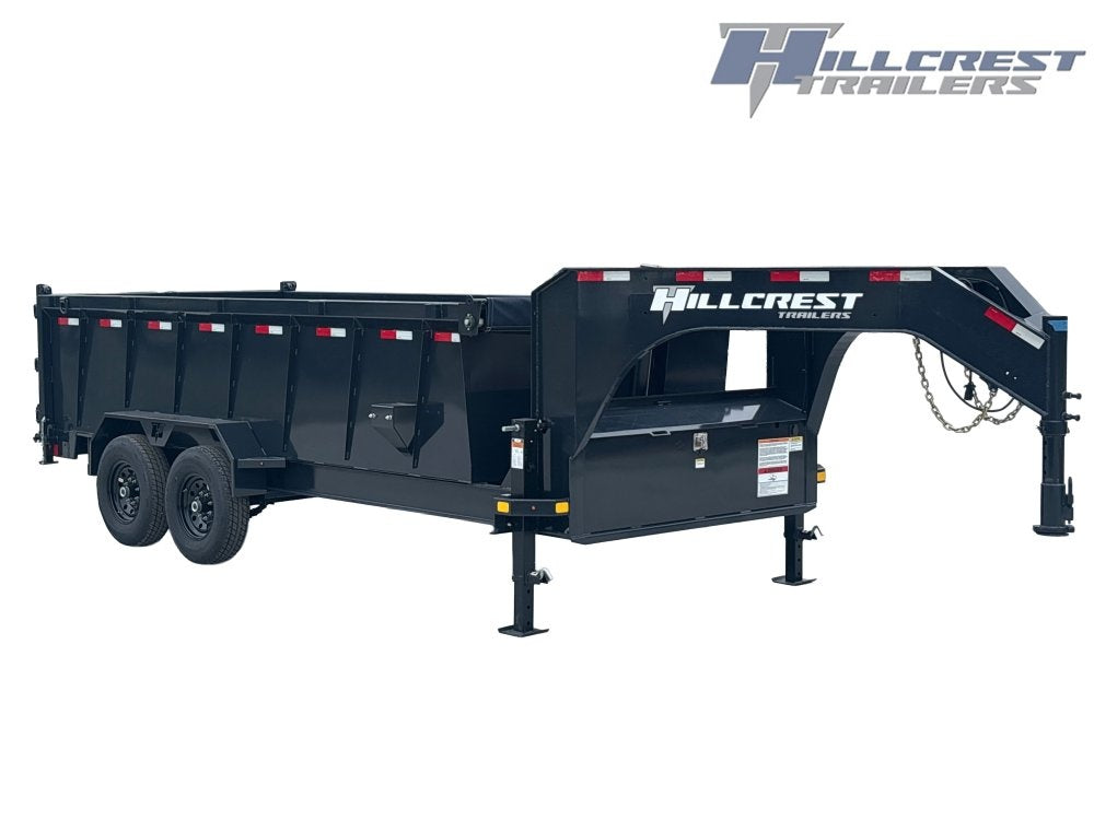 16' Dump Trailer GN 40" Side Walls - Telescopic Lift - 7k Axles - Bumper Pull Dump - Dump Trailers - TrailerSwap