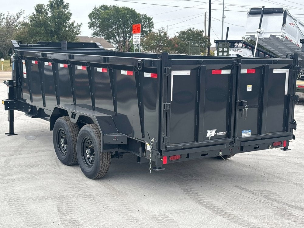 16' Dump Trailer GN 40" Side Walls - Telescopic Lift - 7k Axles - Bumper Pull Dump - Dump Trailers - TrailerSwap