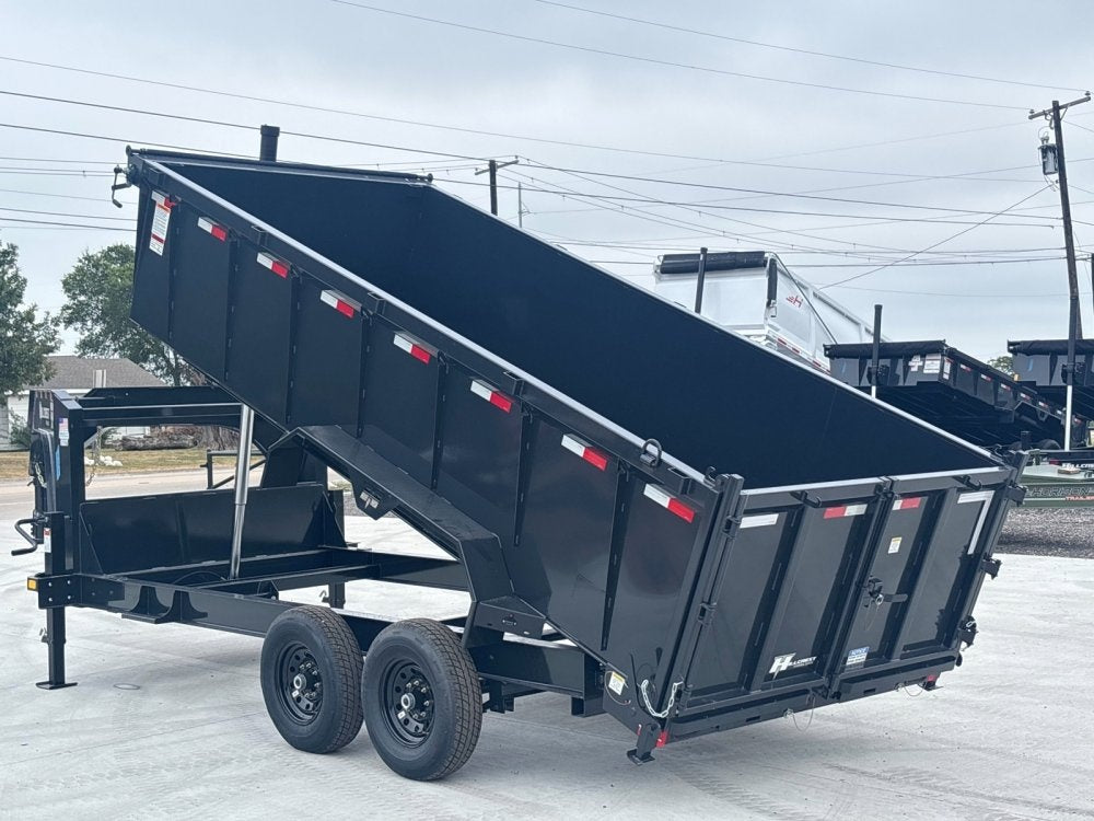 16' Dump Trailer GN 40" Side Walls - Telescopic Lift - 7k Axles - Gooseneck Dump - Dump Trailers - TrailerSwap