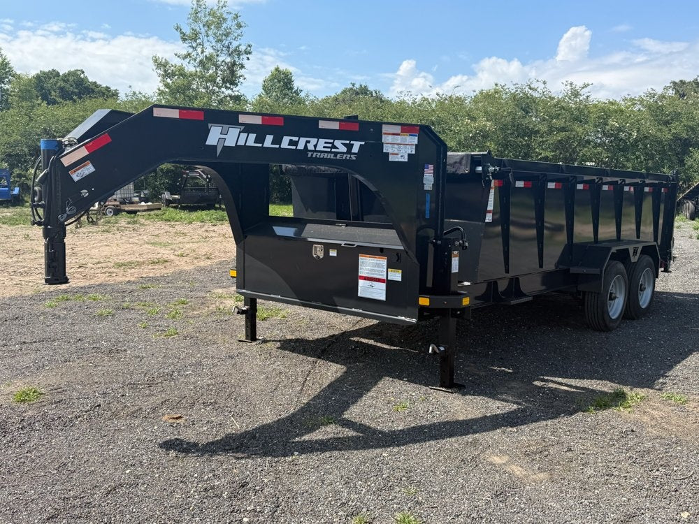 16' Dump Trailer GN 40" Side Walls - Telescopic lift - 8k Axles - Gooseneck Dump - Dump Trailers - TrailerSwap
