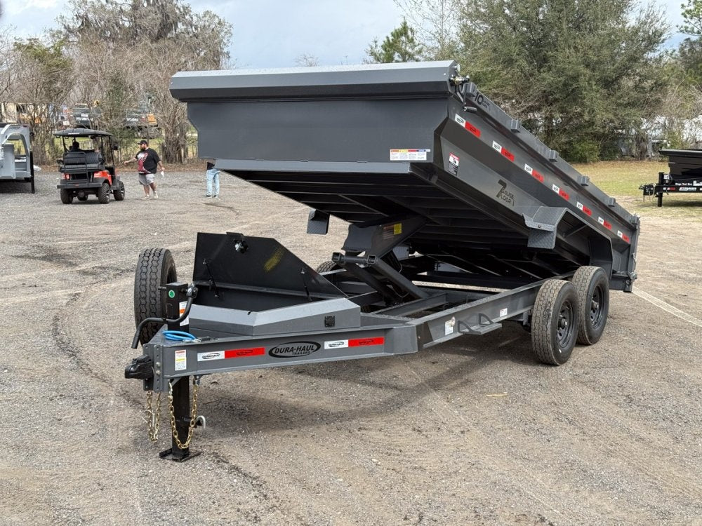16' Dura-Haul DRL Bumper Pull Dump Trailer 24" Side Walls - (2) 8K Axles - Bumper Pull Dump - Dump Trailers - TrailerSwap