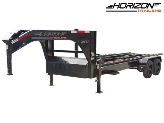 16' Horizon HRD Gooseneck Roll Off Base Trailer Telescopic 12 Ton Lift - (2) 10k Axles - Roll Off Base Trailer - RO 16' Gooseneck - TrailerSwap