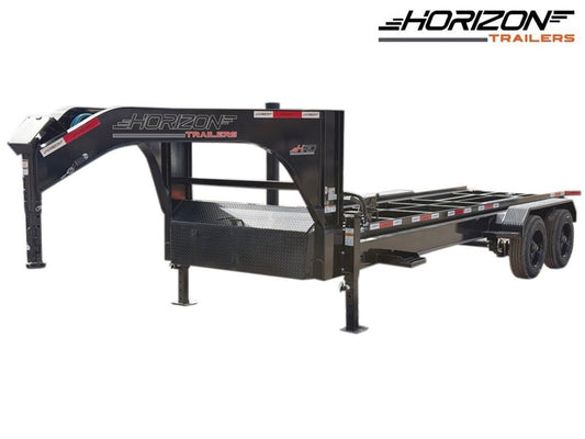 16' Horizon HRD Gooseneck Roll Off Base Trailer Telescopic 12K Lift - (2) 10K Axles - Roll Off Base Trailer - RO 16' Gooseneck - TrailerSwap