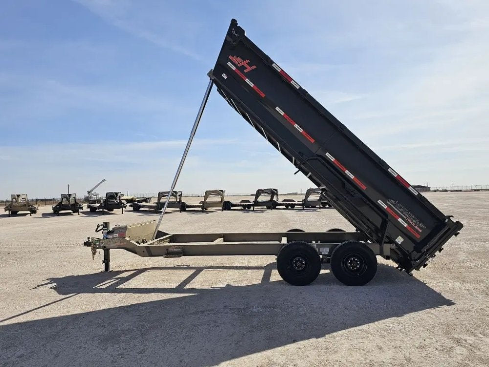 16' Horizon HZ7 Bumper Pull Dump Trailer 36" Side Walls - (2) 8K Axles - Bumper Pull Dump - TrailerSwap